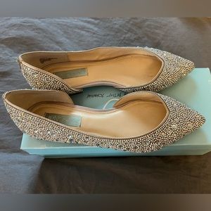 Betsy Johnson Blue sparkly flats